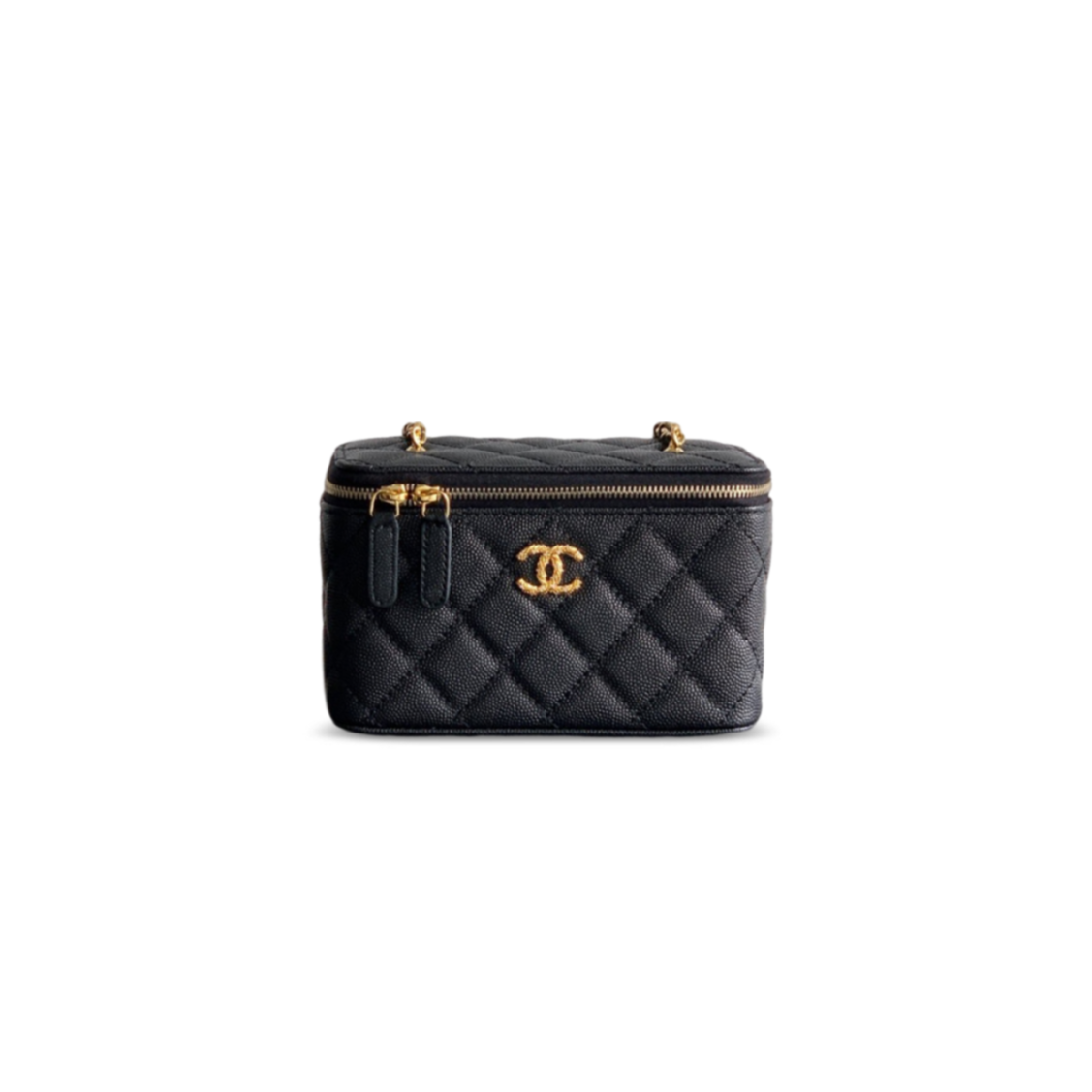 CHANEL MASTER VANITY CASE GRAINED CALFSKIN DIAMOND (17*9.5*8cm)